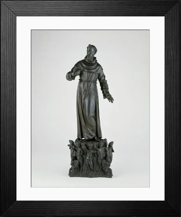 Framed Print : Saint Francis of Assisi; Base with Putti, 1600 / 20. Creator: Nicolo Roccatagliata Framed Print : Saint Francis of Assisi; Base with Putti, 1600 / 20. Creator: Nicolo Roccatagliata