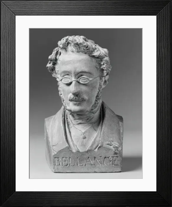 Framed Print : Portrait Bust of Joseph-Louis-Hippolyte Bellange, 1847. Creator: Jean-Pierre Dantan Framed Print : Portrait Bust of Joseph-Louis-Hippolyte Bellange, 1847. Creator: Jean-Pierre Dantan