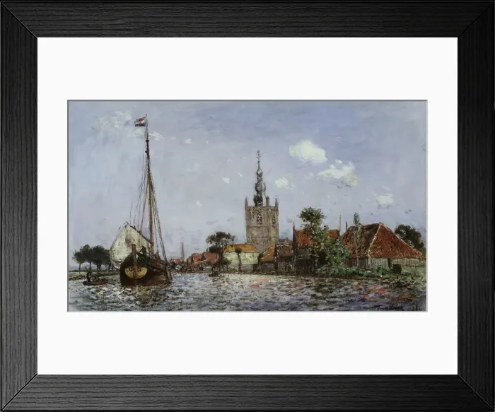 Framed Print : The Church of Overschie, 1866. Creator: Johan Barthold Jongkind Framed Print : The Church of Overschie, 1866. Creator: Johan Barthold Jongkind