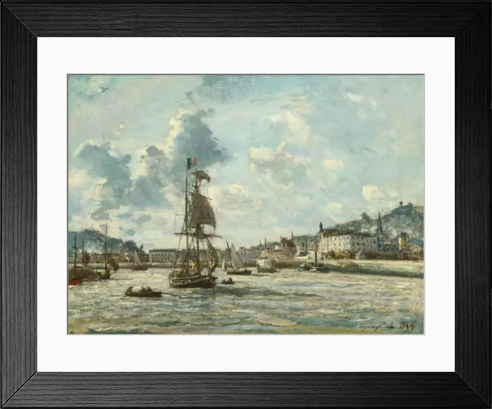 Framed Print : Entrance to the Port of Honfleur, 1863 / 64. Creator: Johan Barthold Jongkind Framed Print : Entrance to the Port of Honfleur, 1863 / 64. Creator: Johan Barthold Jongkind