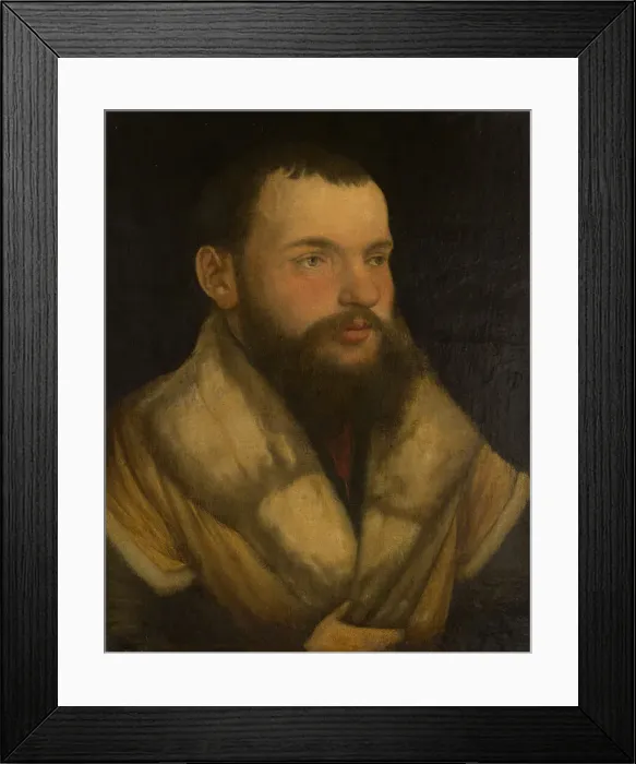 Framed Print : Portrait of a Man, 1520  /  30. Creator: Martin Schaffner