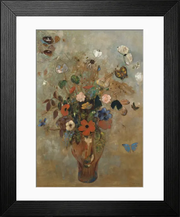 Framed Print : Still Life with Flowers, 1905. Creator: Odilon Redon Framed Print : Still Life with Flowers, 1905. Creator: Odilon Redon
