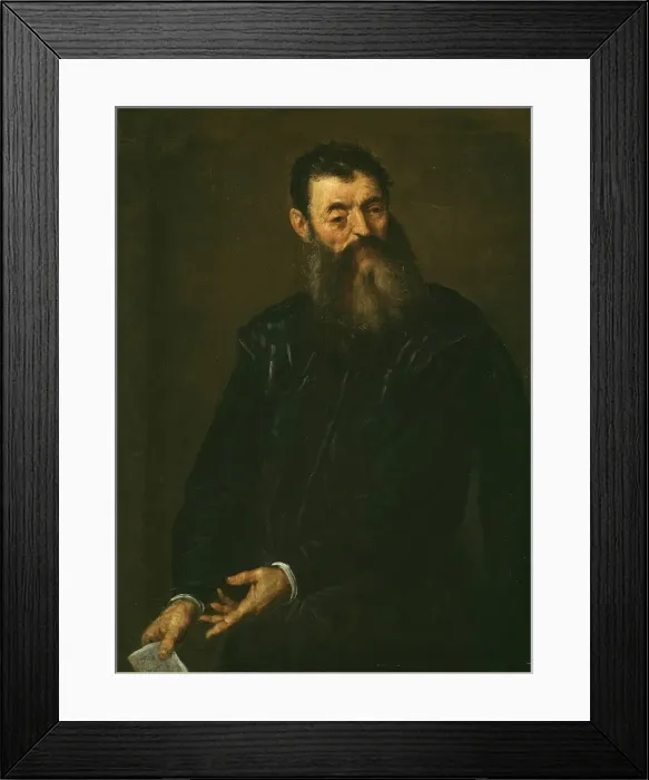 Framed Print : Portrait of a Gentleman, c. 1590. Creator: Jacopo Palma Framed Print : Portrait of a Gentleman, c. 1590. Creator: Jacopo Palma