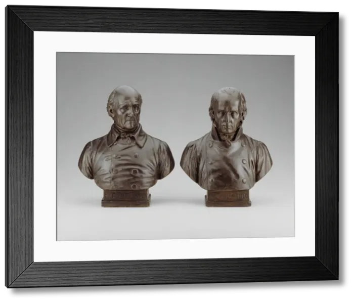 Framed Print : Busts of Pierre Francois Leonard Fontaine and Charles Percier, 1839 Framed Print : Busts of Pierre Francois Leonard Fontaine and Charles Percier, 1839