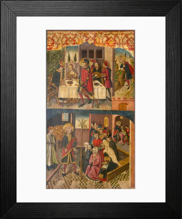 Framed Print : Saint Christopher Taking Leave of the King Who Feared Satan Framed Print : Saint Christopher Taking Leave of the King Who Feared Satan