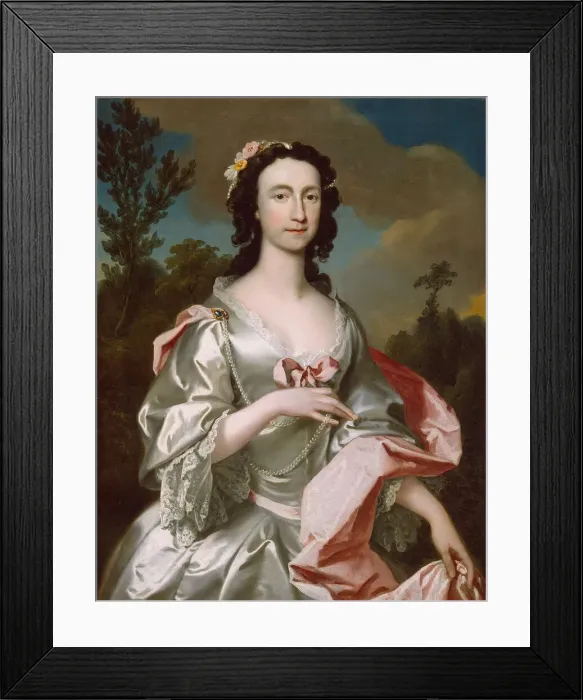 Framed Print : Mrs. Freeman Flower, 1747. Creator: Joseph Highmore Framed Print : Mrs. Freeman Flower, 1747. Creator: Joseph Highmore