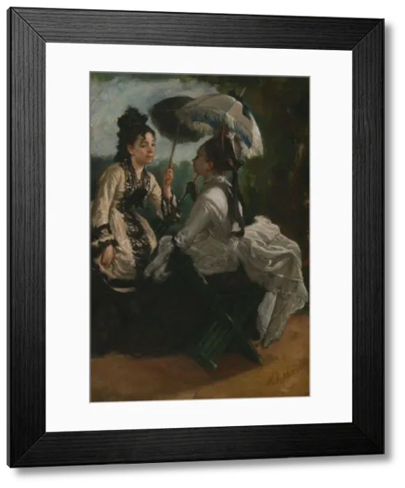 Framed Print : The Conversation, 1875 / 79. Creator: Marcellin Desboutin Framed Print : The Conversation, 1875 / 79. Creator: Marcellin Desboutin