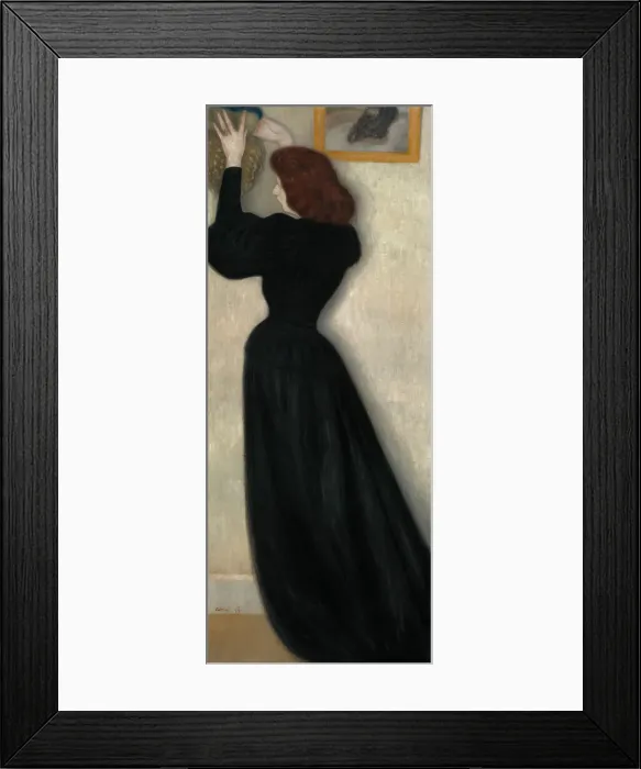 Framed Print : Slender Woman with Vase, 1894. Creator: Jozsef Rippl-Ronai Framed Print : Slender Woman with Vase, 1894. Creator: Jozsef Rippl-Ronai
