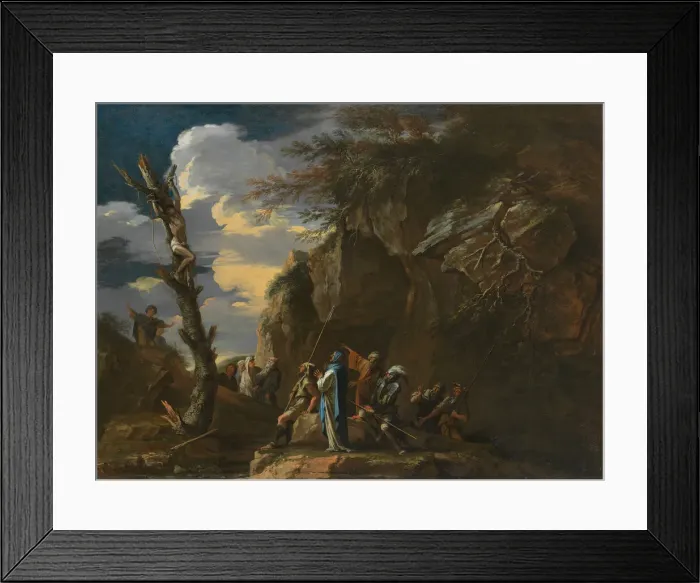 Framed Print : Polycrates Crucifixion, c. 1664. Creator: Salvator Rosa Framed Print : Polycrates Crucifixion, c. 1664. Creator: Salvator Rosa