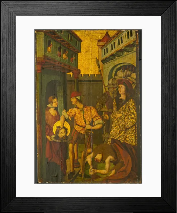 Framed Print : The Beheading of Saint John the Baptist, 1490 / 1500. Creator: Master of Palanquinos Framed Print : The Beheading of Saint John the Baptist, 1490 / 1500. Creator: Master of Palanquinos