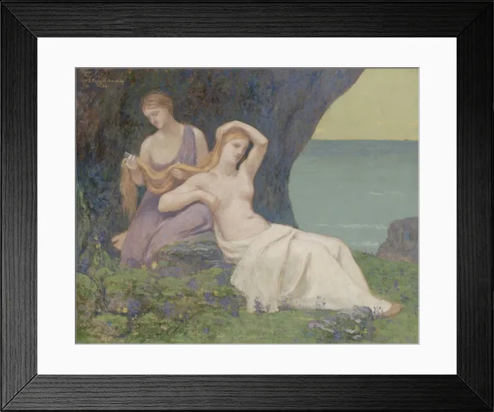 Framed Print : In the Heather, 1896. Creator: Pierre Puvis de Chavannes Framed Print : In the Heather, 1896. Creator: Pierre Puvis de Chavannes