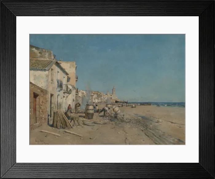 Framed Print : Sitges, 19th century. Creator: Juan Roig y Soler Framed Print : Sitges, 19th century. Creator: Juan Roig y Soler