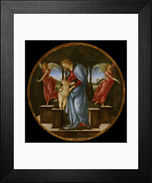 Framed Print : Virgin and Child with Two Angels, 1485 / 95. Creator: Sandro Botticelli Framed Print : Virgin and Child with Two Angels, 1485 / 95. Creator: Sandro Botticelli