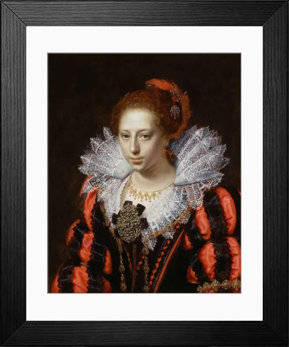 Framed Print : Portrait of a Young Lady, c. 1620. Creator: Paulus Moreelse Framed Print : Portrait of a Young Lady, c. 1620. Creator: Paulus Moreelse