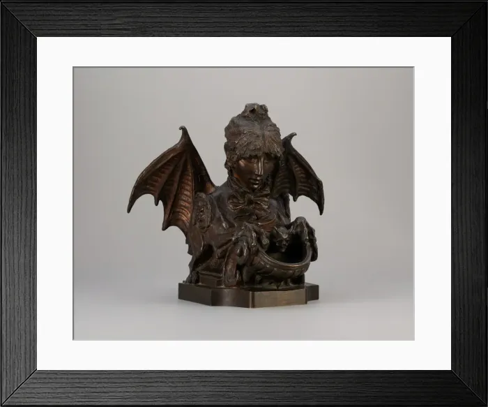 Framed Print : Self-Portrait as a Chimera, ca. 1880. Creator: Sarah Bernhardt Framed Print : Self-Portrait as a Chimera, ca. 1880. Creator: Sarah Bernhardt