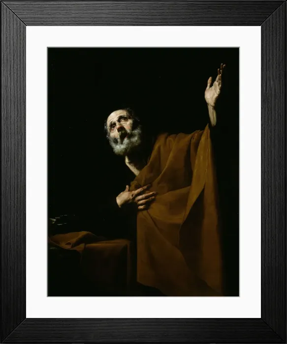 Framed Print : Penitent Saint Peter, 1628 / 32. Creator: Jusepe de Ribera Framed Print : Penitent Saint Peter, 1628 / 32. Creator: Jusepe de Ribera