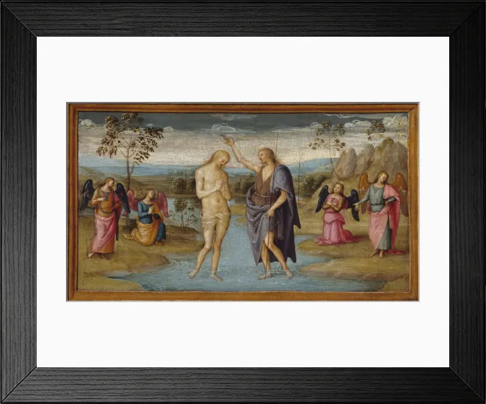 Framed Print : The Baptism of Christ, 1500 / 05. Creator: Perugino Framed Print : The Baptism of Christ, 1500 / 05. Creator: Perugino