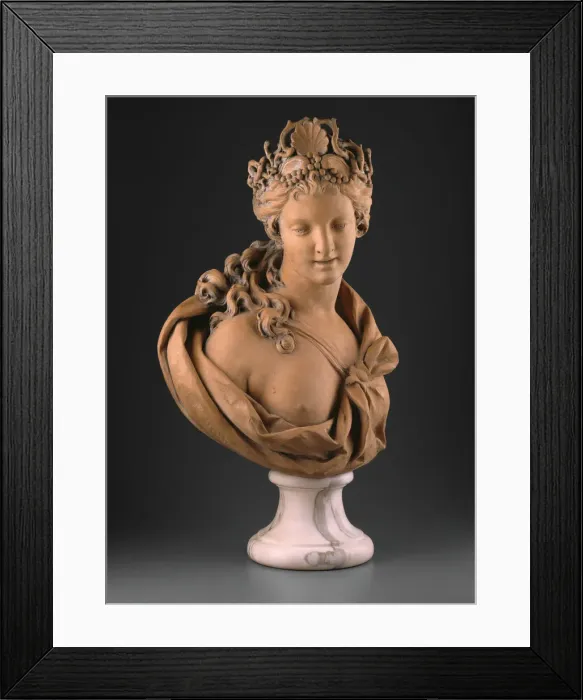 Framed Print : Bust of Amphitrite, c. 1725. Creator: Lambert-Sigisbert Adam