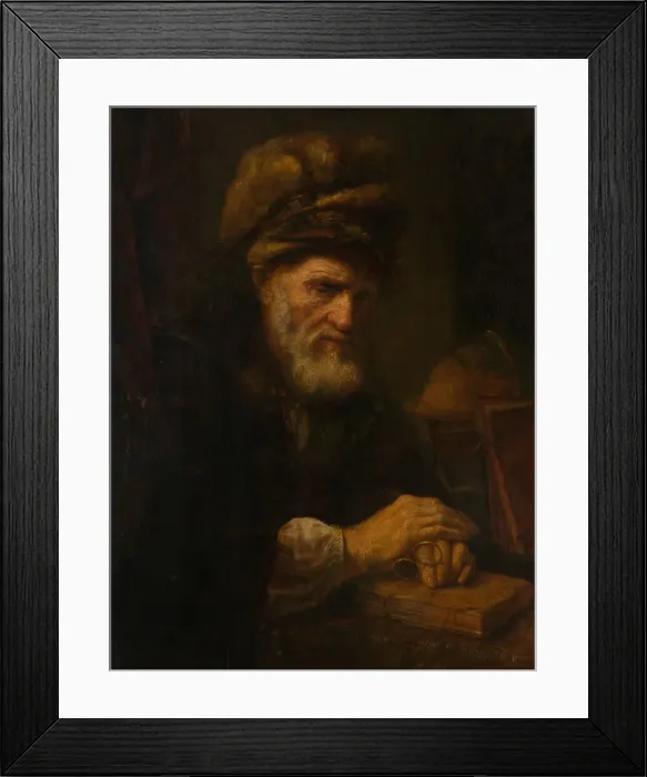 Framed Print : An Old Man in a Fur Cap, 1650 / 60. Creator: Karel van der Pluym Framed Print : An Old Man in a Fur Cap, 1650 / 60. Creator: Karel van der Pluym