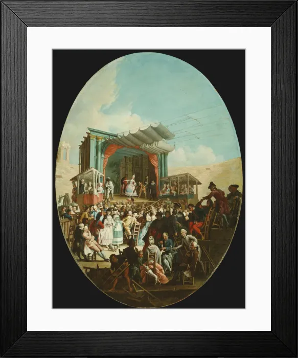 Framed Print : An Italian Comedy in Verona, 1772. Creator: Marco Marcola Framed Print : An Italian Comedy in Verona, 1772. Creator: Marco Marcola
