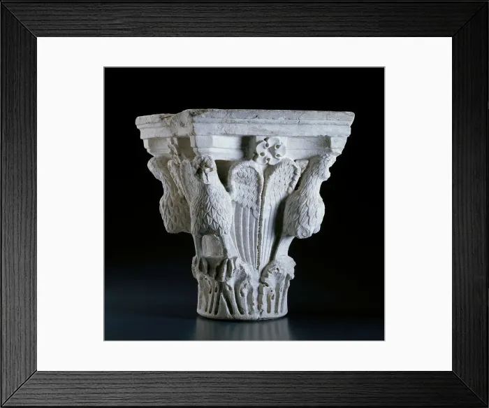 Framed Print : Capital with Eagles, 1230 / 40. Creator: Unknown Framed Print : Capital with Eagles, 1230 / 40. Creator: Unknown