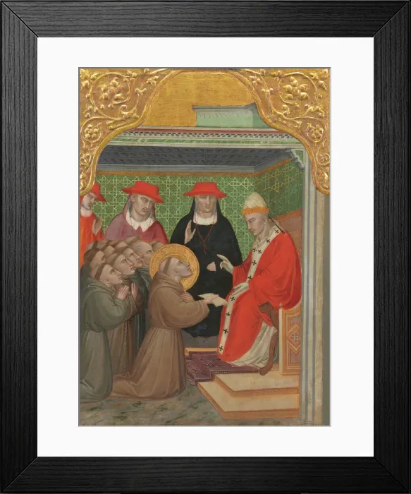 Framed Print : Saint Francis before the Pope (The Approva of the Franciscan Rule), 1390 / 1400. Creator: Spinello Aretino Framed Print : Saint Francis before the Pope (The Approva of the Franciscan Rule), 1390 / 1400. Creator: Spinello Aretino
