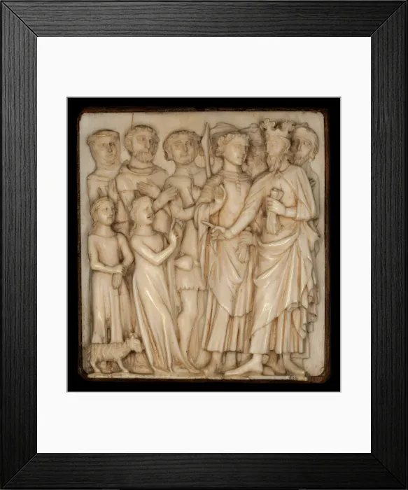 Framed Print : Disputation of Saint Catherine, 19th century in 14th century style. Creator: Unknown Framed Print : Disputation of Saint Catherine, 19th century in 14th century style. Creator: Unknown