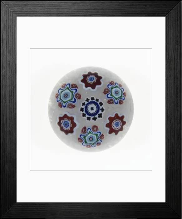 Framed Print : Paperweight, Luneville, c. 1846-55. Creator: Baccarat Glasshouse Framed Print : Paperweight, Luneville, c. 1846-55. Creator: Baccarat Glasshouse