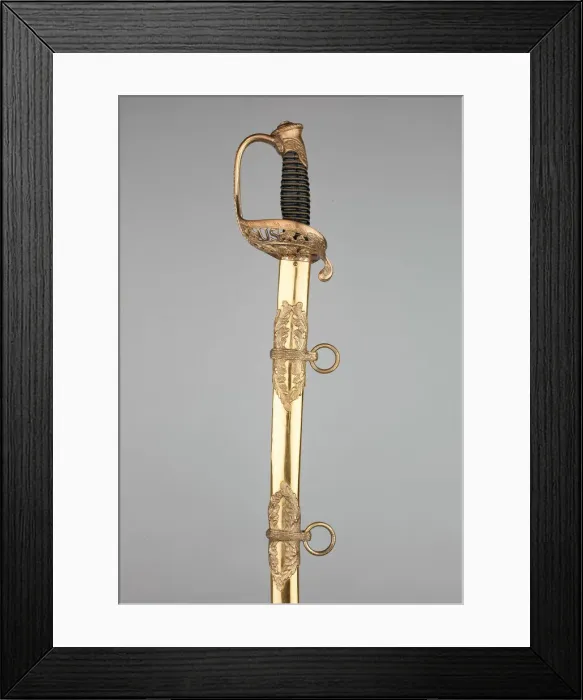 Framed Print : Cavalry Officers Saber with Scabbard, United States, c. 1860 / 65. Creator: Unknown Framed Print : Cavalry Officers Saber with Scabbard, United States, c. 1860 / 65. Creator: Unknown