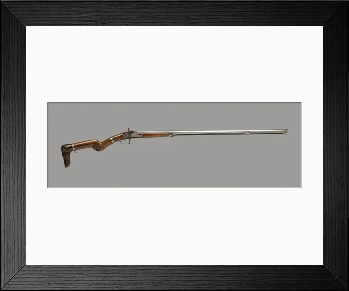 Framed Print : Percussion Fowling Piece, France, 1810 / 20. Creator: Berthon-Perrin Framed Print : Percussion Fowling Piece, France, 1810 / 20. Creator: Berthon-Perrin