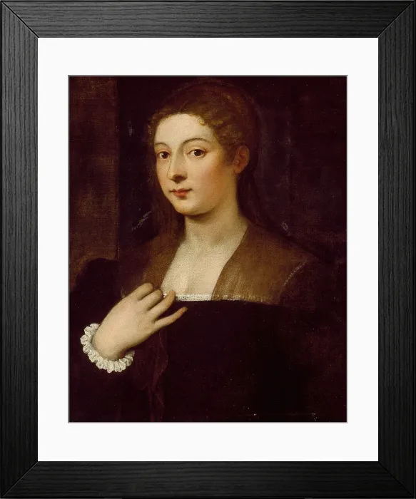 Framed Print : Portrait of a Lady, c. 1530 / 60. Creator: Unknown Framed Print : Portrait of a Lady, c. 1530 / 60. Creator: Unknown