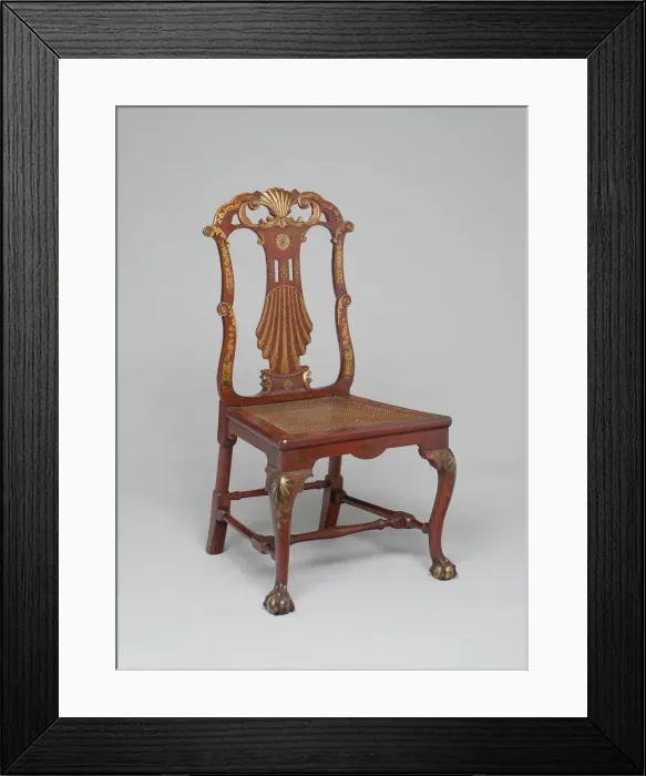 Framed Print : Chair, c. 1735. Creator: Giles Grendey Framed Print : Chair, c. 1735. Creator: Giles Grendey