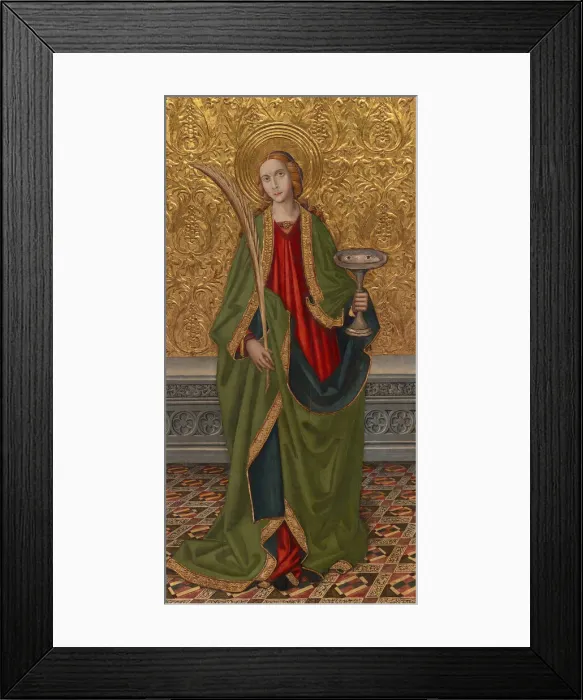 Framed Print : Saint Lucy, About 1500. Creators: Vergos Workshop, Rafael Vergos Framed Print : Saint Lucy, About 1500. Creators: Vergos Workshop, Rafael Vergos