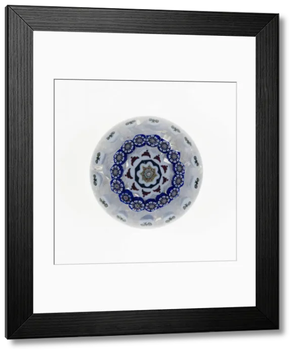 Framed Print : Paperweight, Baccarat, c. 1846-55. Creator: Baccarat Glasshouse