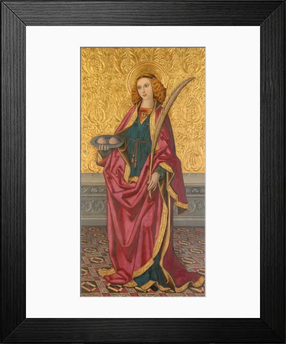 Framed Print : Saint Agatha, About 1500. Creators: Vergos Workshop, Rafael Vergos Framed Print : Saint Agatha, About 1500. Creators: Vergos Workshop, Rafael Vergos