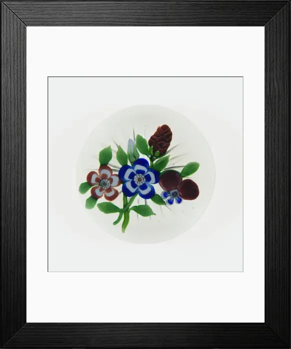 Framed Print : Paperweight, Luneville, c. 1848-55. Creator: Baccarat Glasshouse