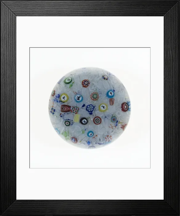 Framed Print : Paperweight, Luneville, 1848. Creator: Baccarat Glasshouse