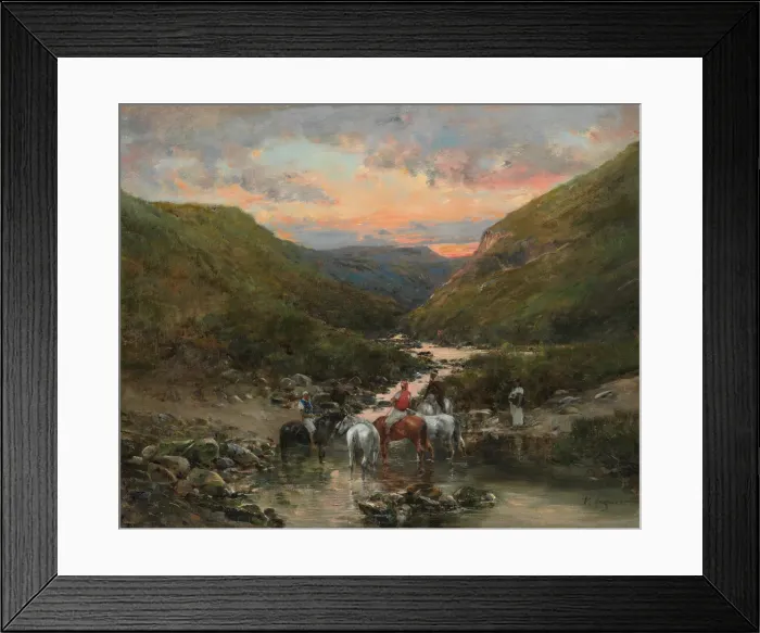 Framed Print : Ravine Near Biskra, 1890 / 1900. Creator: Victor Huguet Framed Print : Ravine Near Biskra, 1890 / 1900. Creator: Victor Huguet