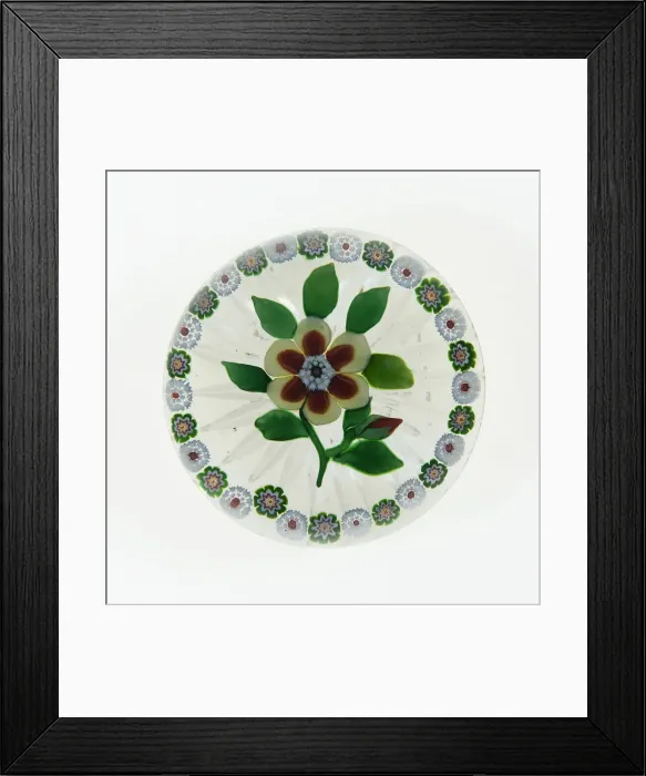 Framed Print : Paperweight, Baccarat, c. 1848-55. Creator: Baccarat Glasshouse