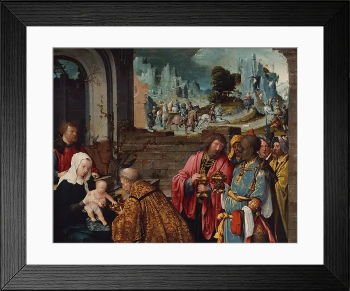 Framed Print : The Adoration of the Magi, 1515 / 25. Creator: Workshop of Cornelis Engebrechtsz Framed Print : The Adoration of the Magi, 1515 / 25. Creator: Workshop of Cornelis Engebrechtsz