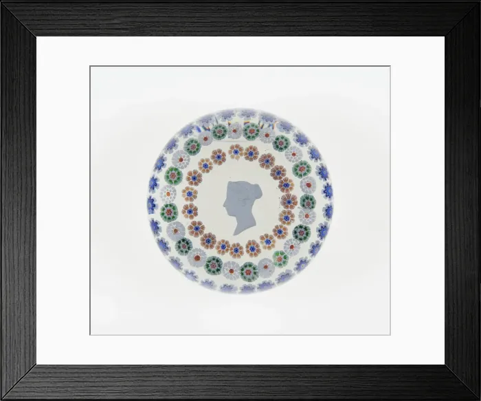 Framed Print : Paperweight, Baccarat, Mid 19th century. Creator: Baccarat Glasshouse Framed Print : Paperweight, Baccarat, Mid 19th century. Creator: Baccarat Glasshouse