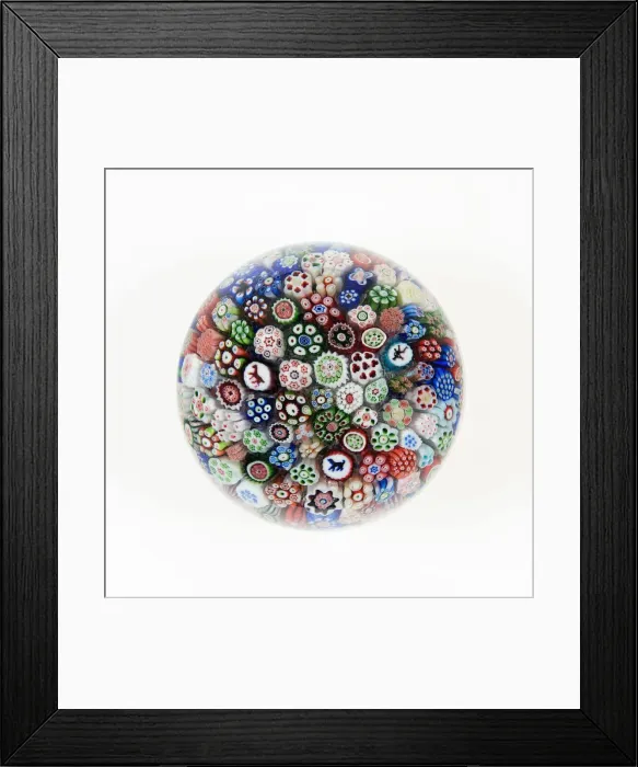 Framed Print : Paperweight, Luneville, 19th century. Creator: Baccarat Glasshouse Framed Print : Paperweight, Luneville, 19th century. Creator: Baccarat Glasshouse