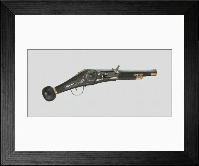 Framed Print : Wheellock Puffer (Pistol) for the Mounted Bodyguard of the Elector of Saxony Framed Print : Wheellock Puffer (Pistol) for the Mounted Bodyguard of the Elector of Saxony