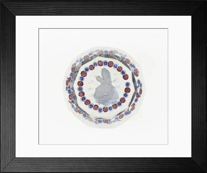 Framed Print : Paperweight, Baccarat, Mid 19th century. Creator: Baccarat Glasshouse Framed Print : Paperweight, Baccarat, Mid 19th century. Creator: Baccarat Glasshouse