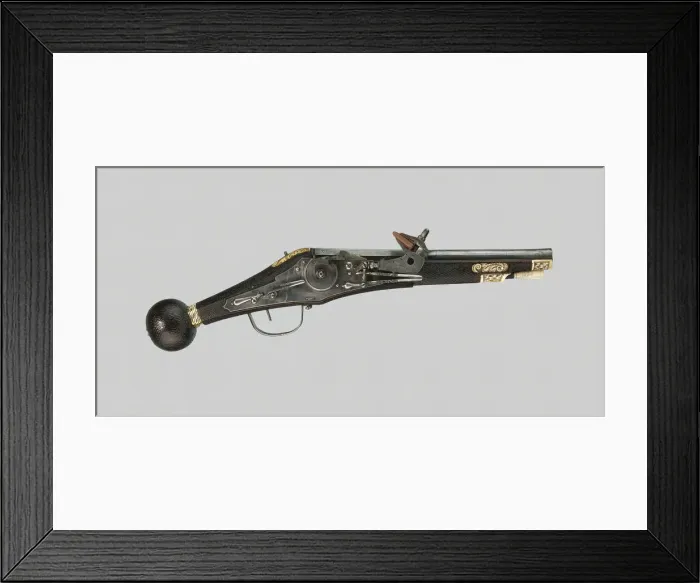Framed Print : Wheellock Puffer (Pistol) for the Mounted Bodyguard of the Elector of Saxony, Dresden