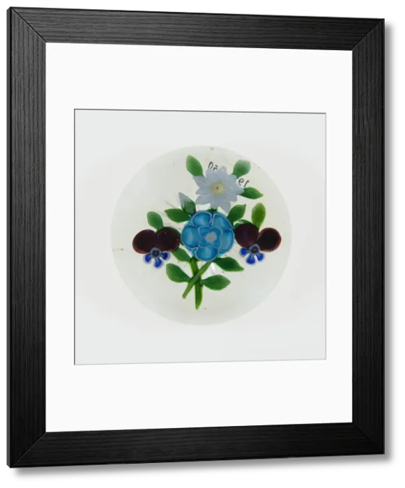 Framed Print : Paperweight, Luneville, c. 1848-55. Creator: Baccarat Glasshouse Framed Print : Paperweight, Luneville, c. 1848-55. Creator: Baccarat Glasshouse