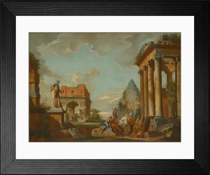 Framed Print : Classical Landscape, c. 1750. Creator: Unknown Framed Print : Classical Landscape, c. 1750. Creator: Unknown