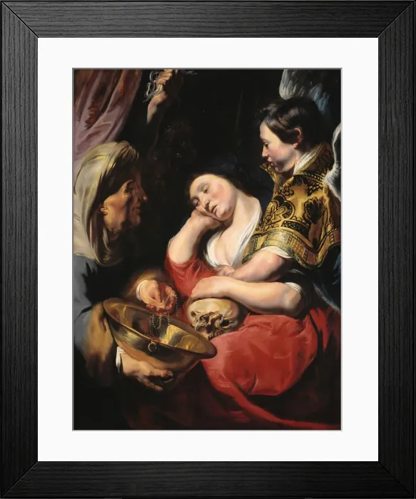 Framed Print : The Temptation of the Magdalene, c. 1616 / 17. Creator: Jacob Jordaens Framed Print : The Temptation of the Magdalene, c. 1616 / 17. Creator: Jacob Jordaens