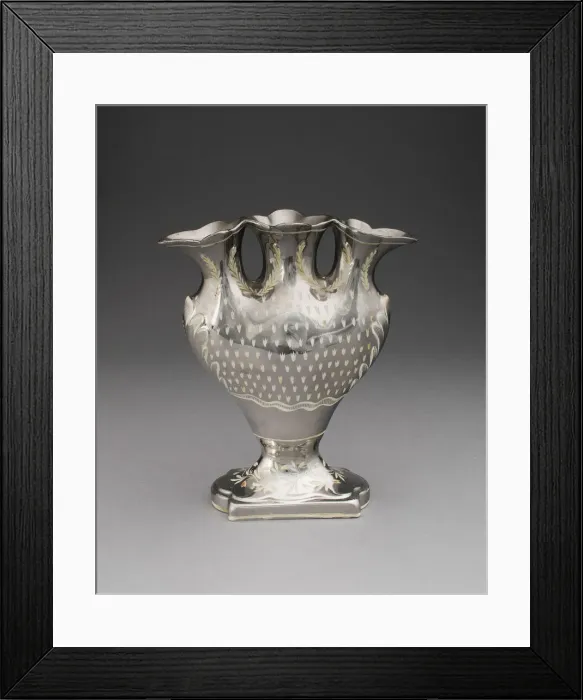 Framed Print : Flower Vase, Staffordshire, 1810 / 20. Creator: Staffordshire Potteries Framed Print : Flower Vase, Staffordshire, 1810 / 20. Creator: Staffordshire Potteries