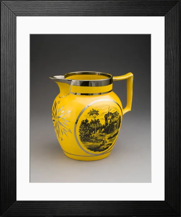 Framed Print : Jug, Staffordshire, c. 1820. Creator: Staffordshire Potteries Framed Print : Jug, Staffordshire, c. 1820. Creator: Staffordshire Potteries